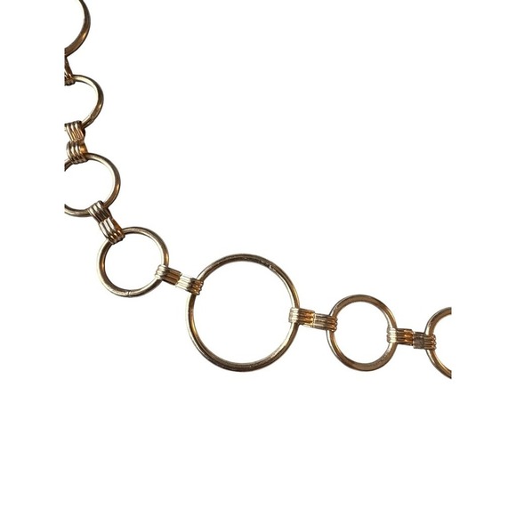 Gold Tone Multi Size Ring Chain Belt Adjustable Hook Clasp 48.5 Inch Length main image 5